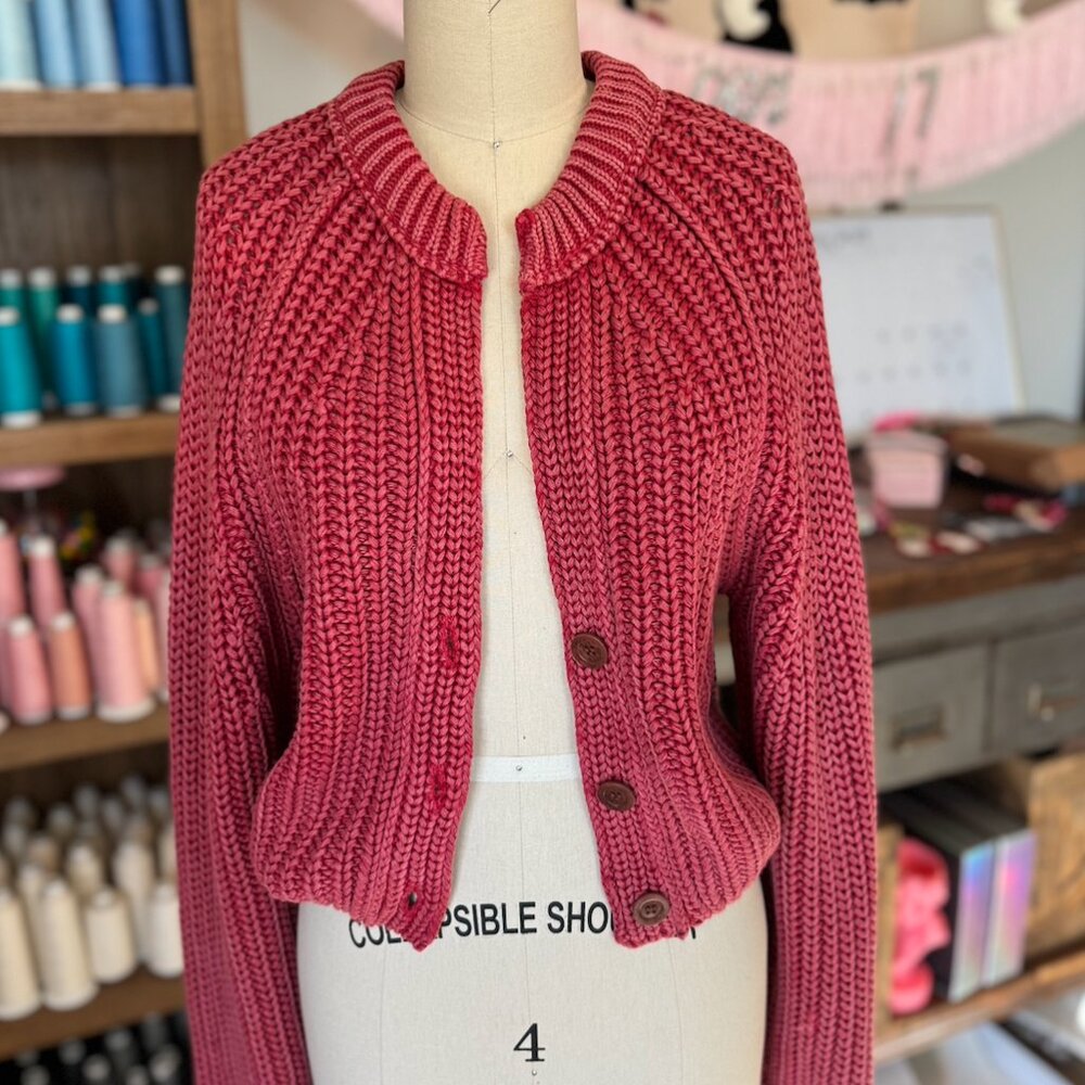 Free People chunky knit cardigan sweater